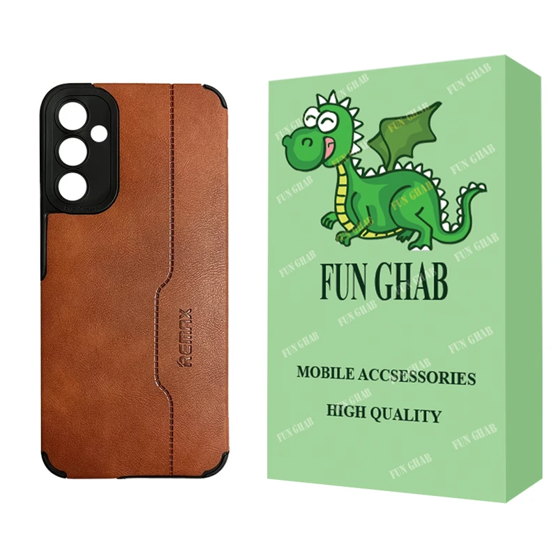 کاور فان قاب مدل چرم مناسب برای گوشی موبایل سامسونگ Galaxy A24 4G