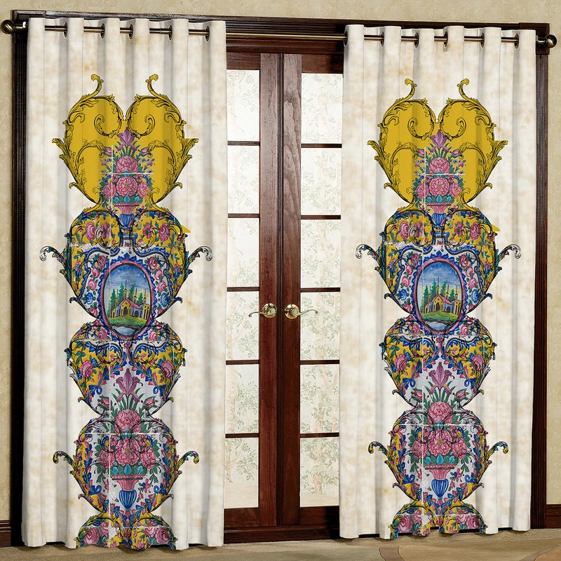 پرده مدل کاشی مخمل پانچی کد 4699 سایز 200x140 سانتی متر