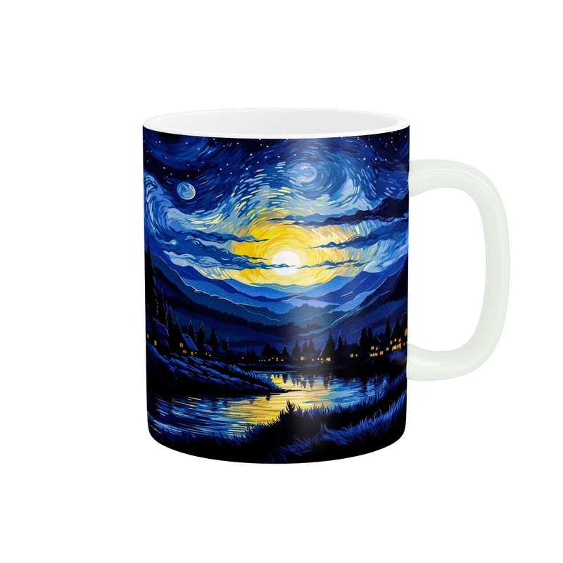 ماگ پادآفرین مدل شب پر ستاره طرح ونگوگ کد p3832