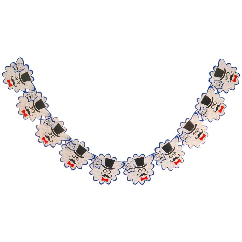 ریسه تولد طرح کلاه سیبیل