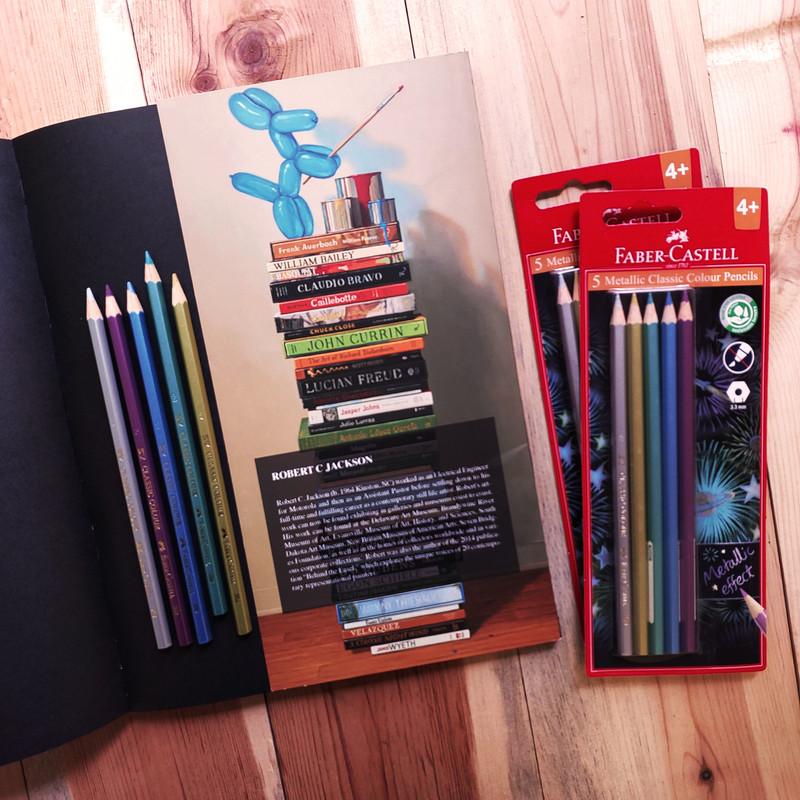 مداد رنگی 5 رنگ فابر کاستل مدل Metallic