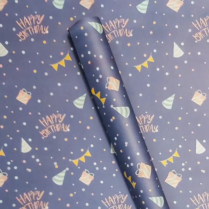 کاغذ کادو مدل تولد مبارک کد 13 بسته 3 عددی