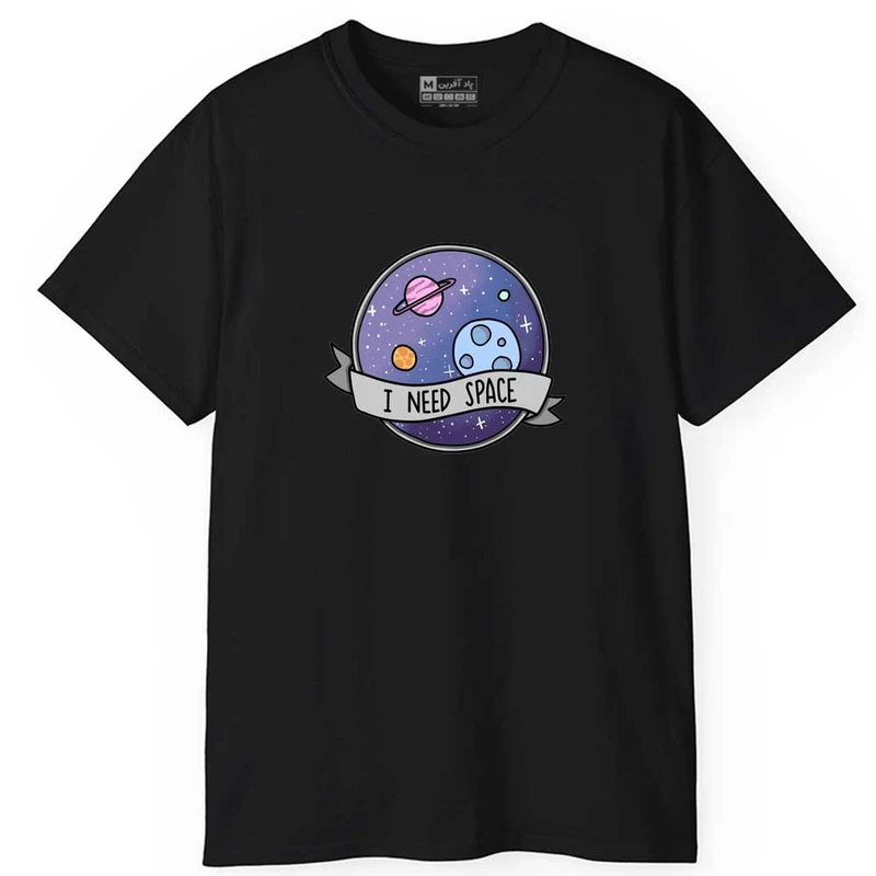 تی شرت آستین کوتاه مردانه پاد آفرین مدل فصانوردی کهکشانی سیاره کد 0552