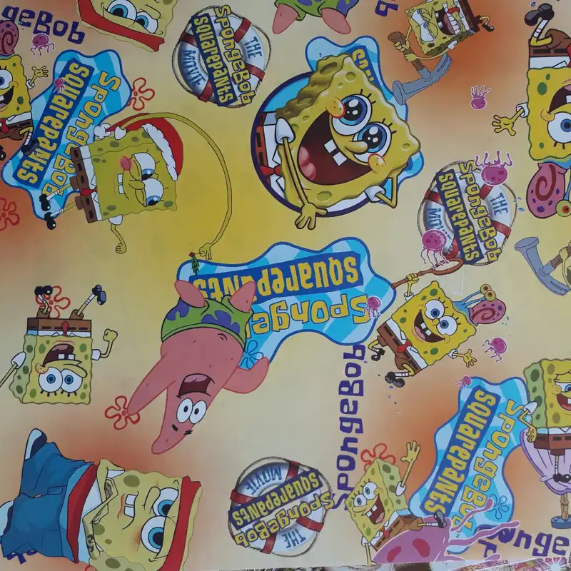 کاغذ کادو مدل باب اسفنجی بسته 3 عددی