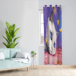 پرده مدل گربه مخمل پانچی کد 2490 سایز 140x200 سانتی متر