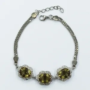 دستبند نقره زنانه سلین کالا مدل الکساندریت کد ce-As25