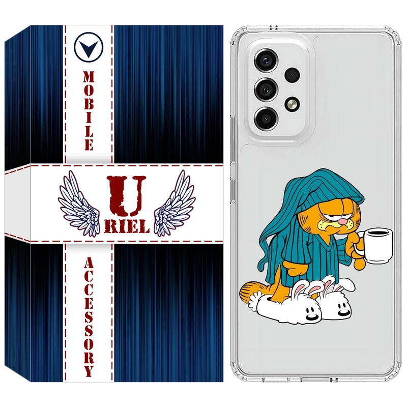 کاور یوریل قاب مدل Clear کد 72 طرح گارفیلد مناسب برای گوشی موبایل سامسونگ Galaxy A52 / A52s