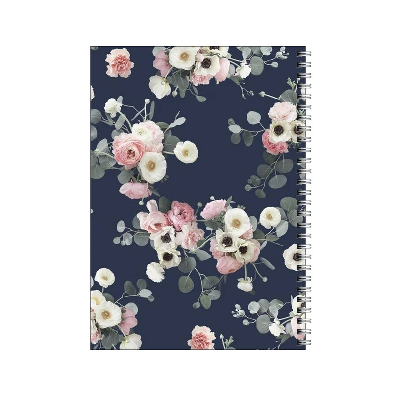 دفتر مشق 100 برگ بامبیلیپ طرح گل گلی زمینه تیره کد 3414765