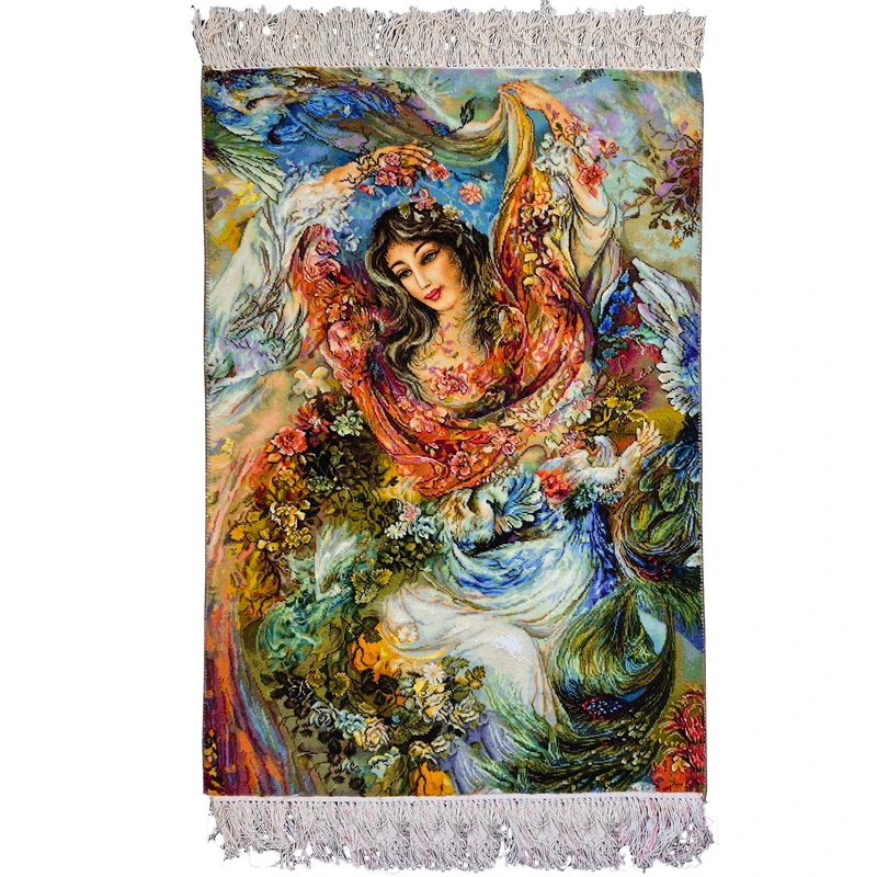 تابلو فرش دستباف طرح مینیاتوری کد 7727