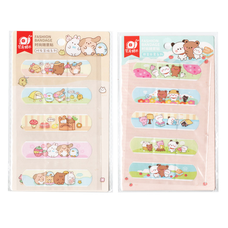 چسب زخم مدل فانتزی طرح خرس کیوت و مولانگ بسته 2 عددی