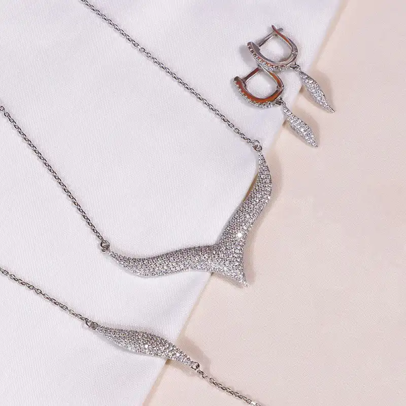 نیم ست نقره زنانه جی تی ای مدل نایس