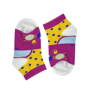 جوراب ساق کوتاه دخترانه مدل توپی