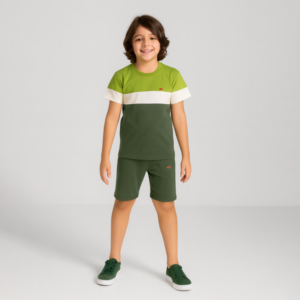 ست تی شرت و شلوارک پسرانه مادر مدل 412-43