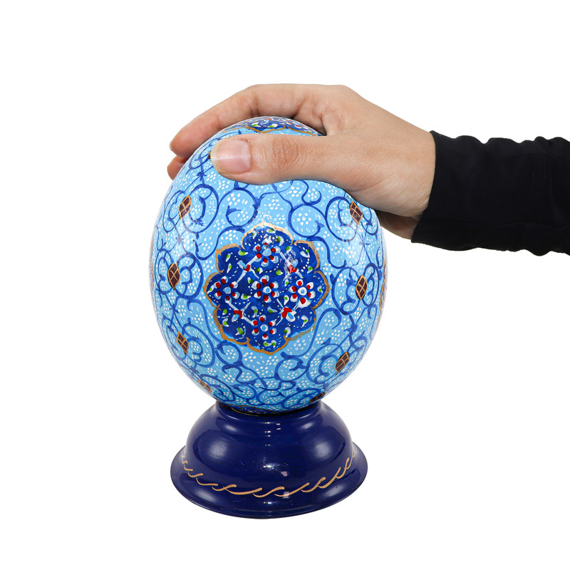 تخم شترمرغ تزیینی طرح اسلیمی کد 1412Bl