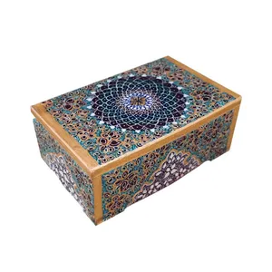جعبه جواهرات استخوانی طرح تذهيب کد B 311