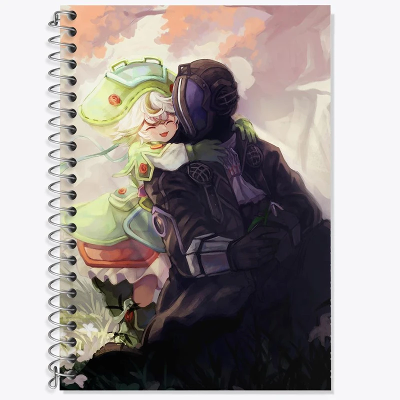 دفتر زبان 50 برگ خندالو مدل سه خط طرح باندرود و میدوری انیمه ساخته شده پرتگاه Made in Abyss کد 22073