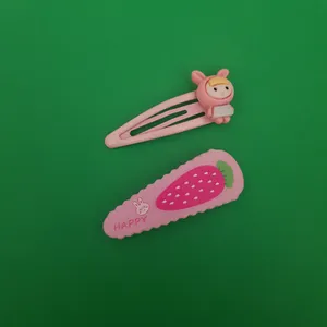 گیره مو زنانه مدل توت فرنگی بسته دو عددی