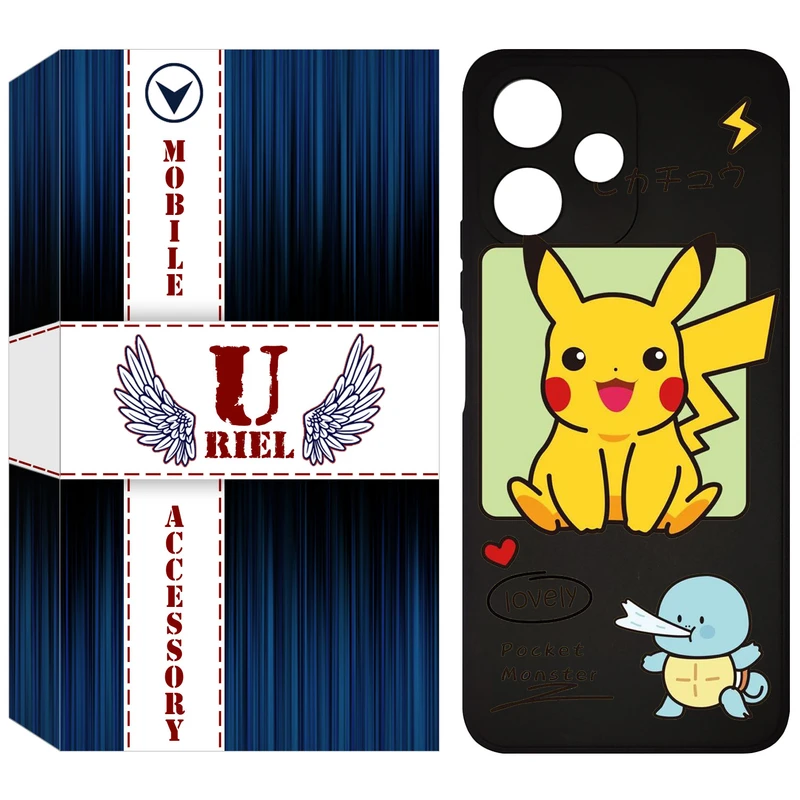 کاور یوریل مدل KSH کد 28 طرح پوکمون مناسب برای گوشی موبایل شیائومی Poco M6 Pro 5G
