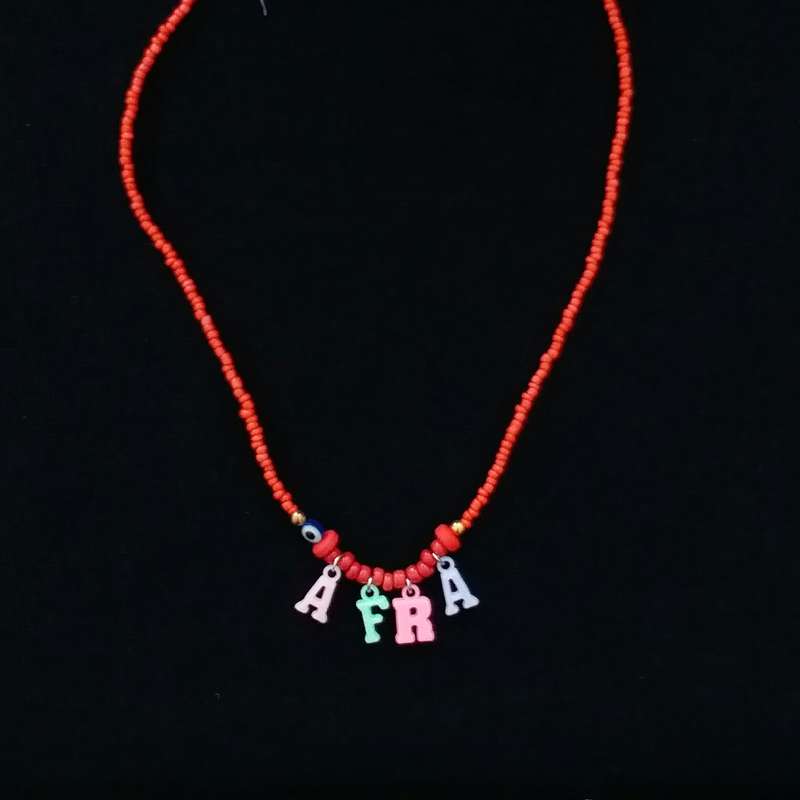 گردنبند دخترانه مدل تابستانی اسم افرا G122