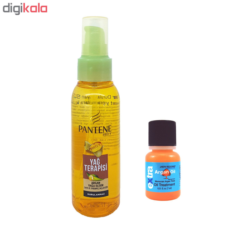 روغن آرگان پنتن مدل Pro-V حجم 100 میلی لیتر به همراه عصاره آرگان حجم 7 میلی لیتر