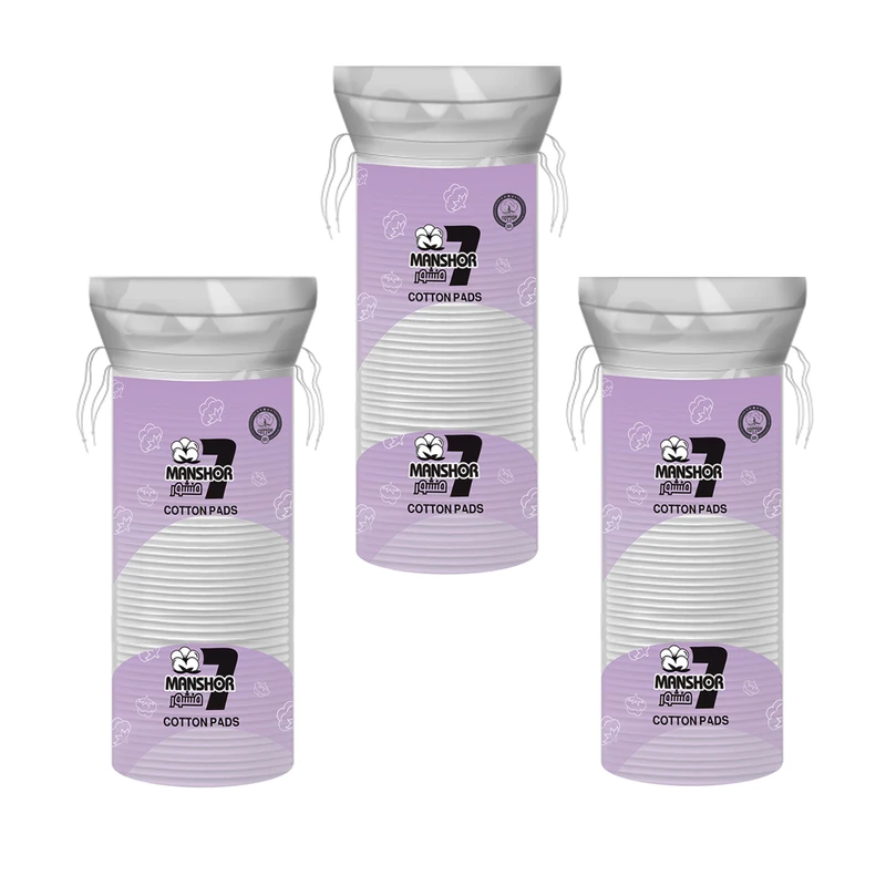 پد آرایشی هفت منشور مدل Double 30 سه بسته 72 عددی