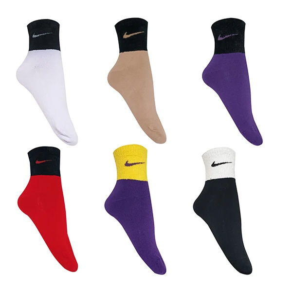 جوراب ساق بلند زنانه مدل موهر تیک بسته 6 عددی