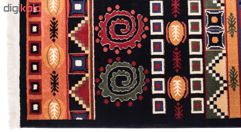 گبه ماشینی دنیای فرش کد 807 زمینه سرمه ای گبه ماشینی دنیای فرش کد 807 زمینه سرمه ای