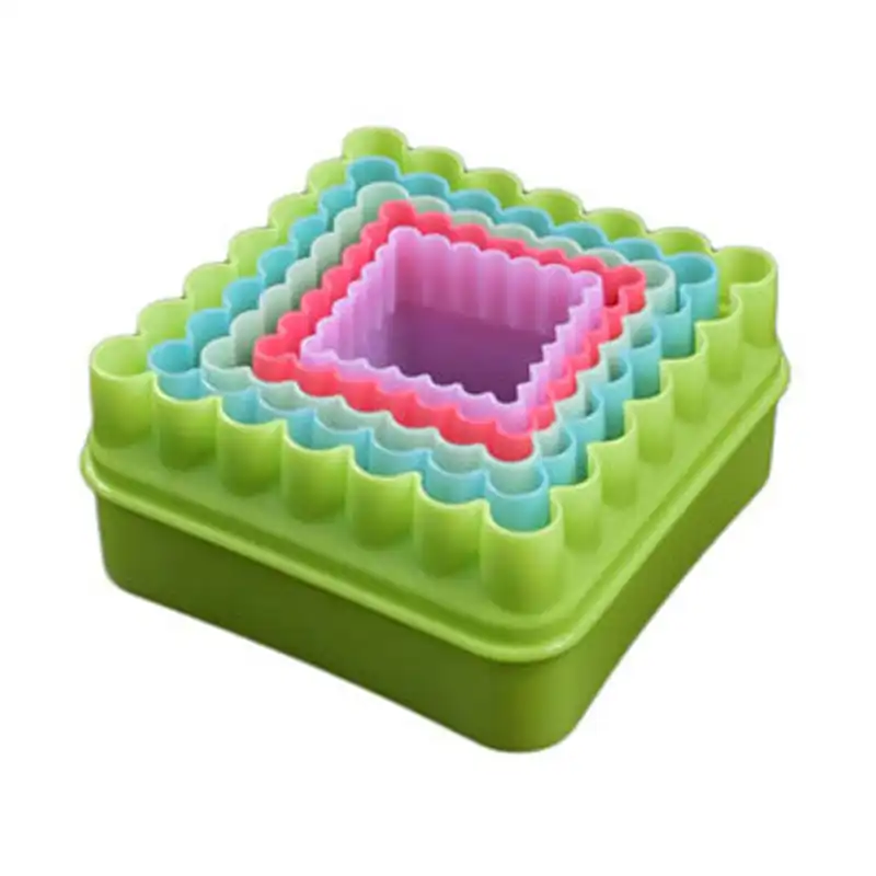 کاتر شیرینی کیک باکس مدل مربع کد 1100 بسته 5 عددی