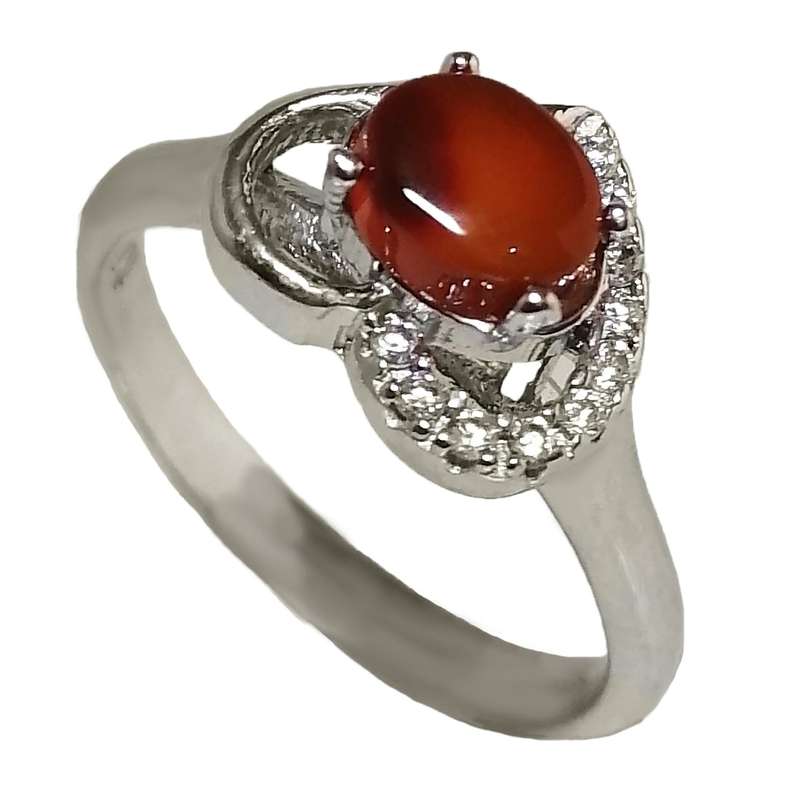 انگشتر نقره زنانه مدل عقیق یمن کد YW4065