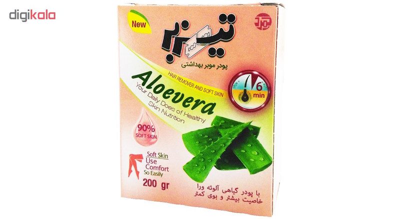 پودر موبر تیزبر مدل Aloevera همراه با سانس خوشبو حجم 200 گرم بسته 10 عددی