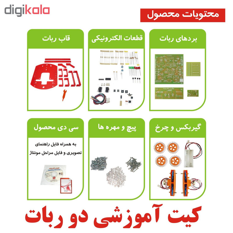 کیت آموزشی دو ربات نوآوران الکترونیک مدل روبونو1