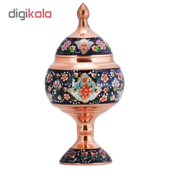 شکلات خوری مسی میناکاری کد 05 ارتفاع 16سانتی متر main 1 1