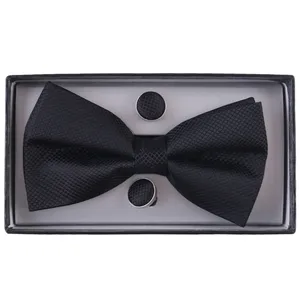 ست پاپیون و دکمه سردست مردانه مدل P-101946