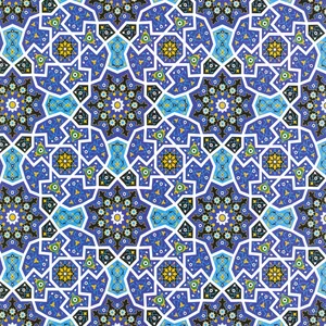 کاغذ کادو گلاسه طرح کاشی بسته 5 عددی
