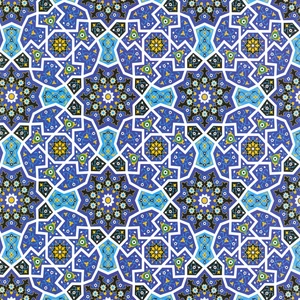 کاغذ کادو گلاسه طرح کاشی بسته 5 عددی