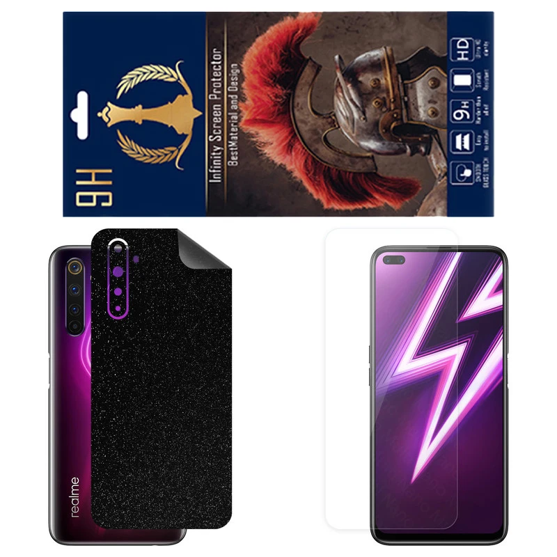 محافظ صفحه نمایش اینفینیتی مدل PRO مناسب برای گوشی موبایل ریلمی 6 Pro به همراه برچسب پوششی
