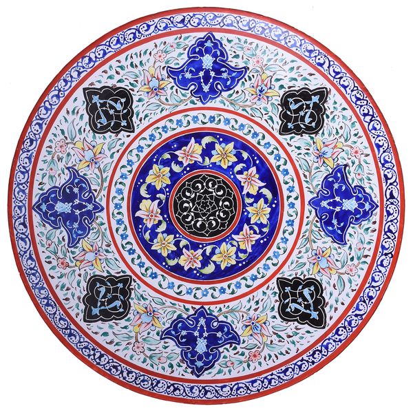 بشقاب میناکاری اثر لطیفیان طرح ترنجستان مدل 00-17 قطر 25 سانتیمتر