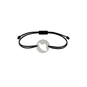 دستبند نقره مدل نقشه ایران کد 07