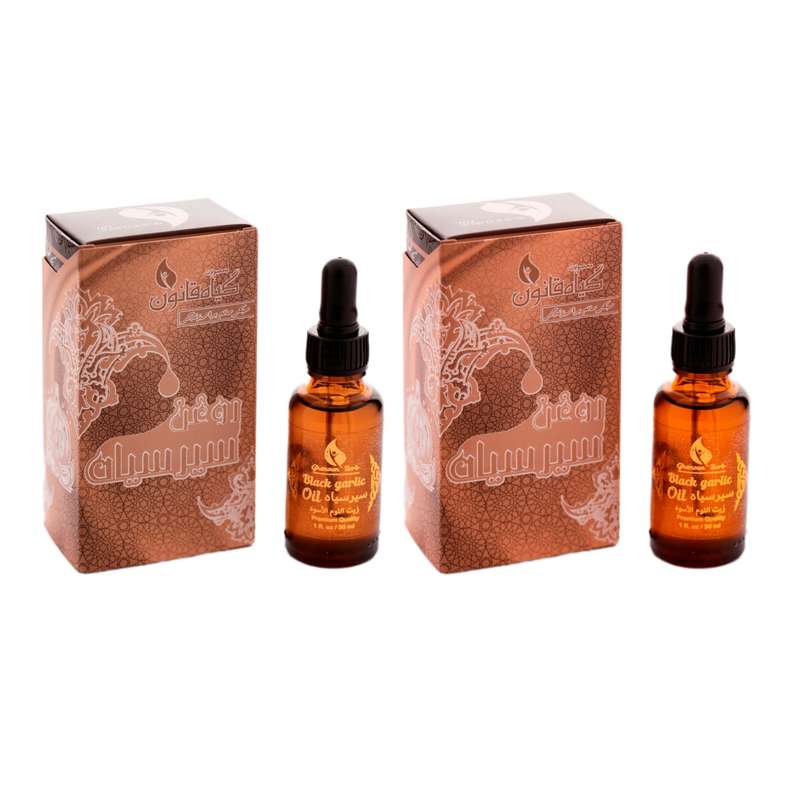 روغن تقویت کننده مو و ریش گیاه قانون مدل سیر سیاه حجم 30 میلی لیتر مجموعه دو عددی