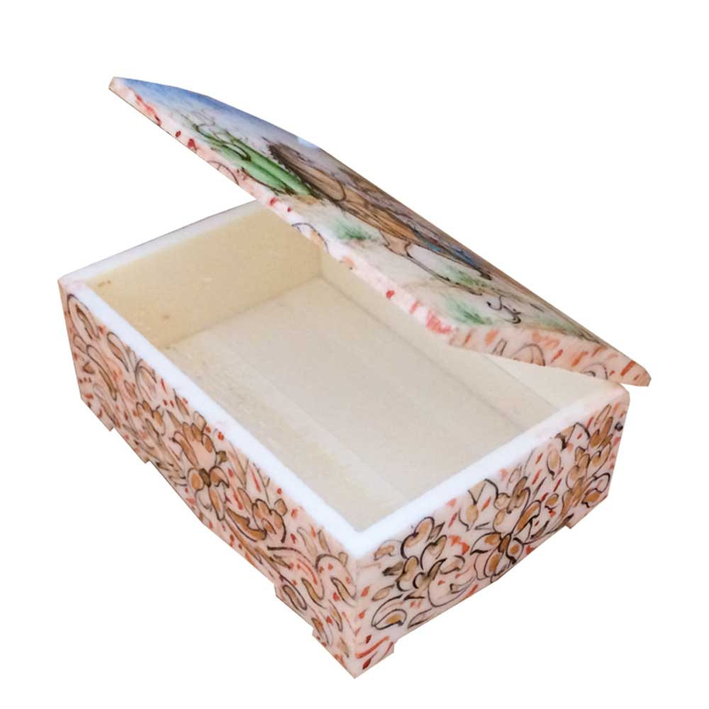 جعبه جواهرات استخوانی طرح تذهیب کد B 234