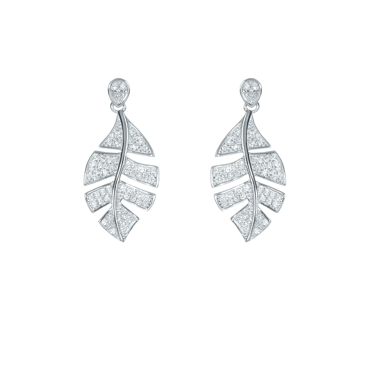 گوشواره نقره اقلیمه کد EN207 -  - 1