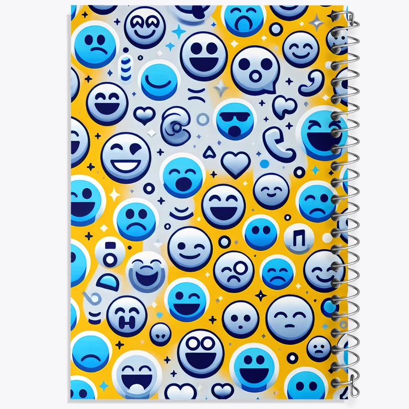 دفتر ژورنال نویسی 50 برگ خندالو مدل نقطه ای طرح پترن ایموجی کد N5438