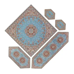 ست 5 تکه رومیزی ترمه مدل نسترن کد SA5-5