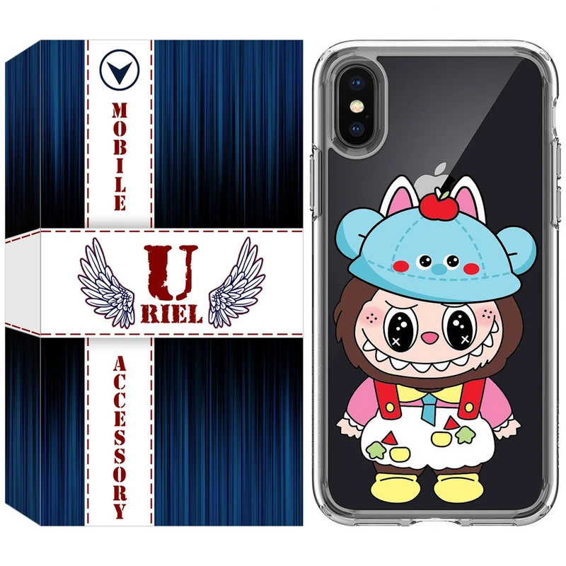 کاور یوریل مدل Clear کد 123 طرح لبوبو Labubu مناسب برای گوشی موبایل اپل iPhone X / XS