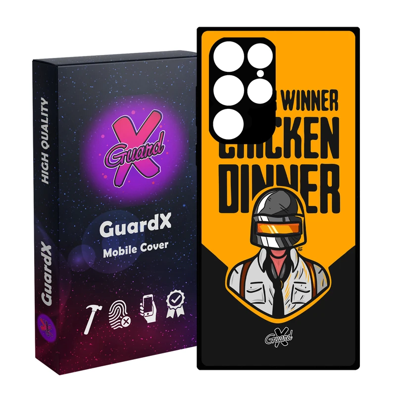 کاور گارد ایکس طرح Pubg مدل Glass10182 مناسب برای گوشی موبایل سامسونگ Galaxy S23 Ultra