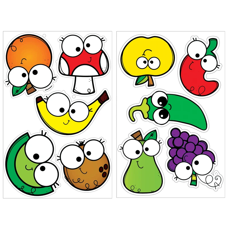 استیکر لپ تاپ و موبایل و یخچال طرح میوه کد AM11 مجموعه 10 عددی
