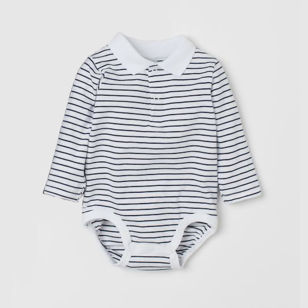 بادی آستین بلند نوزادی اچ اند ام مدل HMN00103 