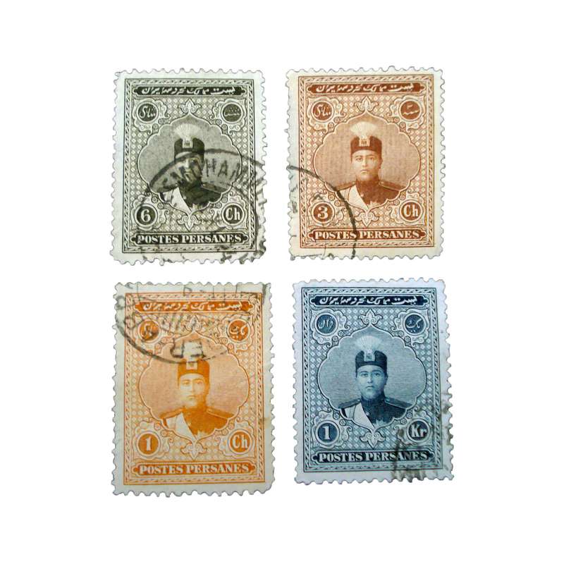 تمبر یادگاری مدل یادبود قاجار کد ahmad-109 مجموعه 4 عددی