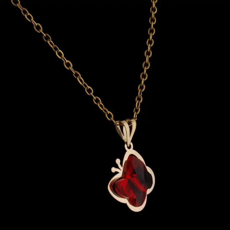 گردنبند طلا 18 عیار زنانه ناریا مدل پروانه