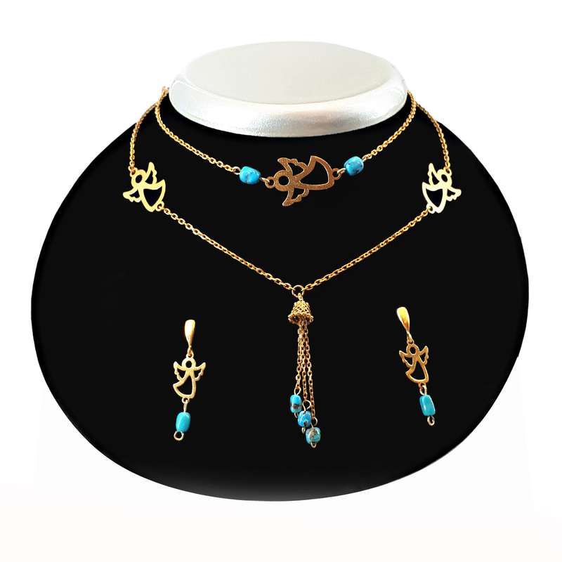 نیم ست نقره زنانه کد zok-100013